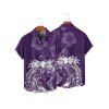 Vacation Couple Outfit Floral Printed Spaghetti Strap A Line Long Tank Dress and Button Up Shirt Casual Matching Outfit - Concorde S | US 4