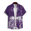 Vacation Couple Outfit Floral Printed Spaghetti Strap A Line Long Tank Dress and Button Up Shirt Casual Matching Outfit - Concorde S | US 4