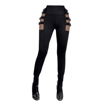 Gothic Women Outfit Rose Skulls Pattern Butterfly Lace Ruched Long Tank Top and Hollow Out Buckle Strap Skinny Pants Holiday Matching Outfit