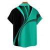 Casual Couple Outfit Geometric Pattern Colorblock Spaghetti Strap V Neck A Line Mini Tank Dress and Button Up Shirt Matching Outfit - Noir S | US 4