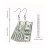 Boucles d'oreilles pendantes tendance en acrylique Dollars Cash - multicolor A 