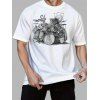 T-shirt décontracté à manches courtes et col rond pour homme - Blanc L