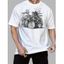 T-shirt décontracté à manches courtes et col rond pour homme - Blanc L