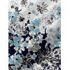 Robe de vacances décontractée à motif floral et feuilles ombré avec poches et bretelles spaghetti - Bleu de Minuit L | US 8-10