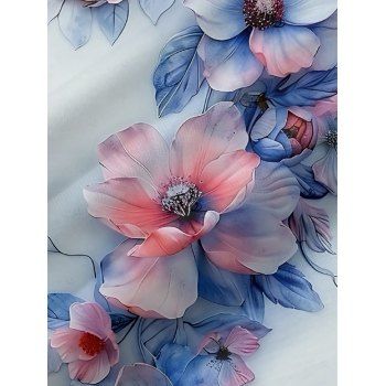 Wedding Watercolor Flower Leaf Print Pocket Vacation Dress Spaghetti Strap A Line Long Casual Tank Dress
