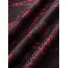 Robe gothique à lacets et demi-fermeture éclair en dentelle à motif tête de mort colorblock, sans manches, avec anneau en O, coupe trapèze, pour les fêtes - Rouge foncé XXL | US 14
