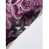 Robe gothique à imprimé tête de mort, rose, fleur et feuilles, bretelles spaghetti, coupe trapèze, longue, pour les vacances - Noir XXL | US 14