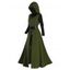 Ensemble deux pièces avec haut à capuche et mini-robe à manches longues en dentelle transparente - Vert S