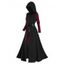 Ensemble deux pièces avec haut à capuche et mini-robe à manches longues en dentelle transparente - Noir XXL