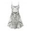 Robe gothique à imprimé squelette et tête de mort - Blanc XXXXXL | US 20