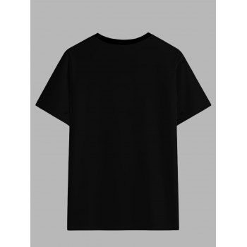 Men's Gothic T Shirt Skulls Rose Print T Shirt for Halloween