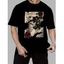 T-shirt gothique pour homme, imprimé journal rose, idéal pour les vacances - Noir S