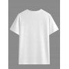 T-shirt gothique pour homme avec imprimé croix de lion pour les vacances - Blanc 2XL