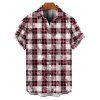 Chemise vintage à carreaux pour homme, boutonnée, idéale pour les vacances - Rose clair S