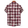Chemise vintage à carreaux pour homme, boutonnée, idéale pour les vacances - Rose clair S