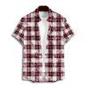 Chemise vintage à carreaux pour homme, boutonnée, idéale pour les vacances - Rose clair S