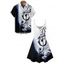 Vacation Couple Outfit Colorblock Music Note Print Mini Dress and Shirt Set - Bleu de Minuit S | US 4