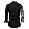Chemise gothique à manches longues pour homme, motif squelette et crâne, pour Halloween - Noir 2XL