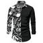 Chemise gothique à manches longues pour homme, motif squelette et crâne, pour Halloween - Noir 2XL