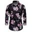 Chemise gothique à manches longues pour homme, motif tête de mort, rose, chauve-souris, pour Halloween - Noir 5XL
