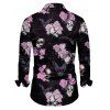 Chemise gothique à manches longues pour homme, motif tête de mort, rose, chauve-souris, pour Halloween - Noir 5XL