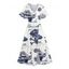Robe mi-longue fendue à imprimé crânes de poulpe et pirate pour la plage - Bleu S | US 4
