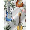Robe de vacances à imprimé guitare et cocotier, longue robe à bretelles spaghetti et poches pour la plage - multicolor S | US 4
