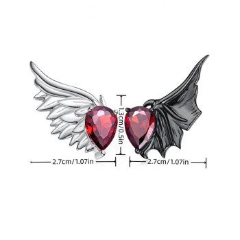 Gothic Earrings for Halloween Wing Artificial Gem Earrings