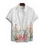 Chemise de vacances pour homme, décontractée, boutonnée, à imprimé pétales de fleurs - Blanc S