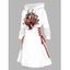Robe à capuche gothique avec imprimé fantôme et cordons de serrage pour Halloween - Blanc S | US 4