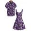 Gothic Couple Outfit for Halloween Skulls Skeleton Moon Print Mini Dress and Shirt Set - Concorde S | US 4