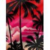 Robe de vacances ombrée pour la plage, imprimé cocotier, robe longue à bretelles spaghetti et poches - Orange S | US 4