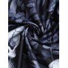 Robe gothique pour Halloween, robe mi-longue à imprimé feuilles et têtes de mort, bretelles à boucle - Noir S | US 4