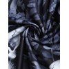 Gothic Couple Outfit Skulls Leaf Print Buckle Asymmetrical Midi Dress and Shirt Set for Halloween - Noir S | US 4