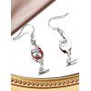 Boucles d'oreilles gothiques pour Halloween, verres à vin, motif tête de mort et rose - multicolor A 