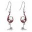 Boucles d'oreilles gothiques pour Halloween, verres à vin, motif tête de mort et rose - multicolor A 