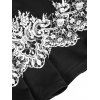 Robe gothique pour Halloween, mini-robe à lacets avec imprimé squelette - Noir S | US 4