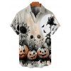 Gothic Couple Outfit for Halloween Pumpkin Sunflower Bat Print Mini Dress and Shirt Set - multicolor S | US 4