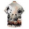 Gothic Couple Outfit for Halloween Pumpkin Sunflower Bat Print Mini Dress and Shirt Set - multicolor S | US 4