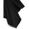Robe mi-longue à carreaux et manches longues à lacets - Noir S | US 4