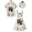 Gothic Couple Outfit Skull Playing Cards Print Spaghetti Strap Mini Dress and Shirt Matching Set - Gris Clair S | US 4