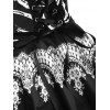 Gothic Couple Outfit Skeleton Print Lace Up Mini Dress and Shirt Set for Halloween - Noir S | US 4