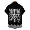 Gothic Couple Outfit Skeleton Print Lace Up Mini Dress and Shirt Set for Halloween - Noir S | US 4