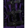Gothic Outfit Cross Printed Grommet Dress and Rivets Choker Buckle Boots Set for Halloween - Concorde S | US 4