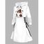 Robe à capuche d'Halloween, mini-robe à lacets et cordons de serrage, imprimé citrouille fantôme - Blanc S | US 4
