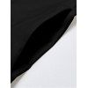 Robe gothique à imprimé squelette colorblock, longue robe à bretelles spaghetti et poches pour Halloween - Noir XXL | US 14
