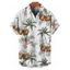 Chemise de vacances pour homme, boutonnée, imprimé floral et bière, motif cocotier - Vert 5XL