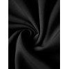 Robe mi-longue décontractée à lacets et superpositions, couleur unie, sans manches, coupe trapèze - Noir XXL
