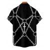 Gothic Couple Outfit Cross Chain Print Spaghetti Strap Mini Dress and Shirt Punk Set - Noir S | US 4