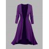 Ensemble robe à bretelles spaghetti et haut ouvert sur le devant à imprimé géométrique colorblock - Bleu profond S | US 4